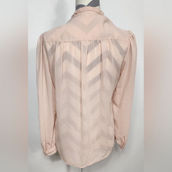 Lloyd Williams peach sheer top, size 10 - Picture 2 of 3